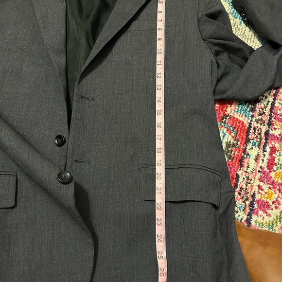 Banana Republic Dark Gray Two Button Wool Blazer 44R - Picture 4 of 14